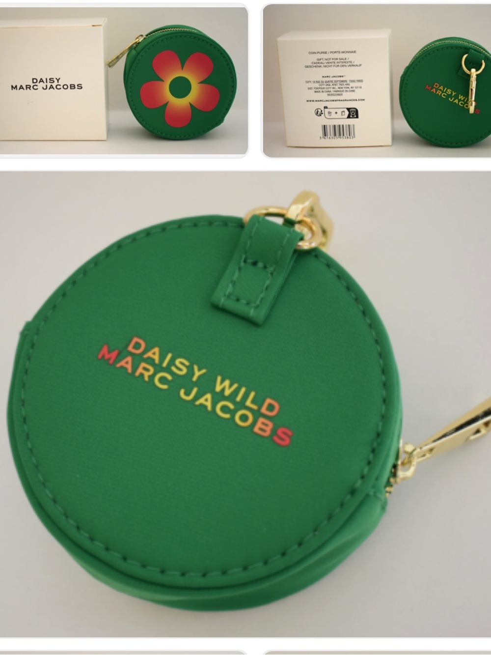 Marc Jacobs Green Daisy Wild Coin Pouch - Picture 2 of 2